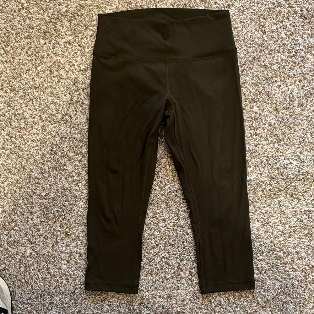 lululemon athletica - Dark Olive Green Crop Leggings